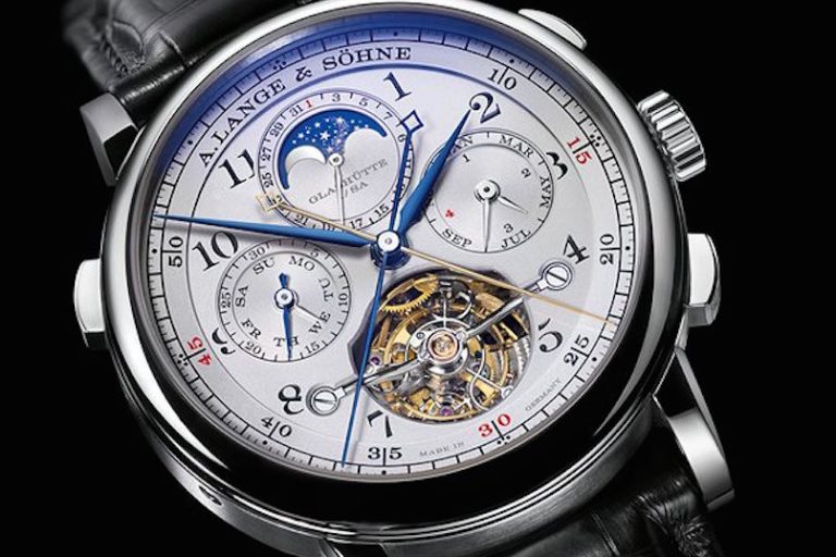 The A. Lange & Sohne Tourbograph Perpetual Pour Le Merite watch is a study in technical excellence.