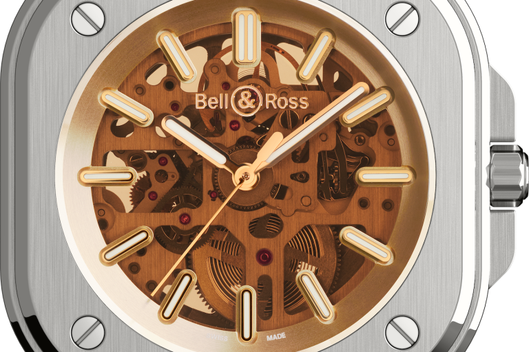 Bell & Ross BR 05 Skeleton Golden Watch