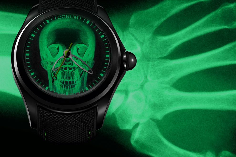 Corum Bubble Skull X-Ray watch a Corum Bubble Skull X-Ray watch