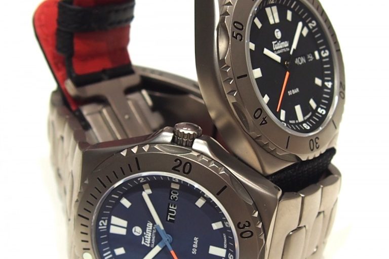P3210121-768×778 Tutima M2 Seven Seas watches with Kevlar strap or titanium bracelet.