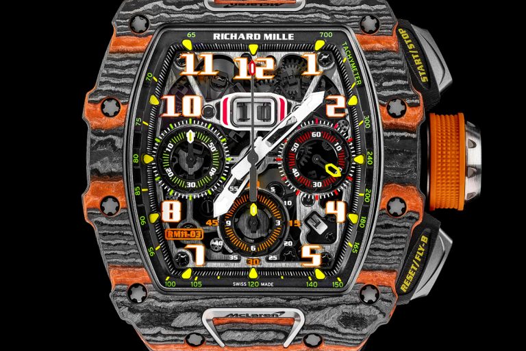 RM11-03_McL_full front Richard Mille RM 11-03 McLaren Flyback Chronograph watch