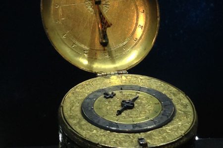 astronomy1 Pendant alarm watch circa 1590 in the form of a sundial with compass for setting time.