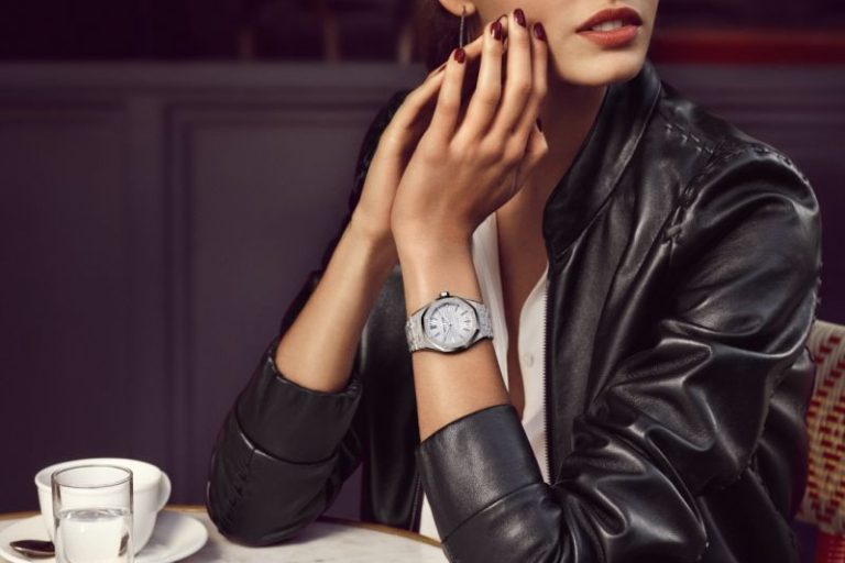 Audemars Piguet unveils new collection of Frosted Gold Royal Oak watches for women.