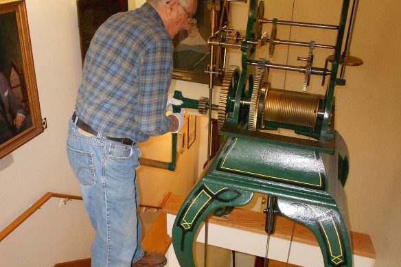 010 At the American Clock & Watch Museum in Bristol, CT, one can join the Old Cranks Tour as volunteers wind hundreds of clocks in the museum.