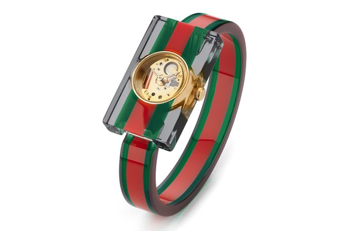Gucci watches on the runway