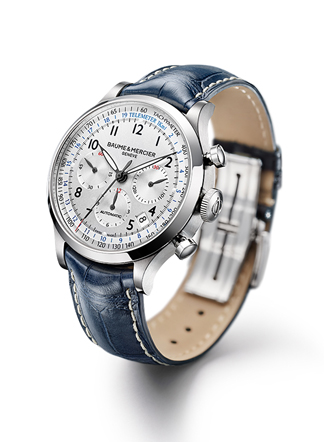 THe Capeland Chronograph offers telemeter and tachymeter functions. 