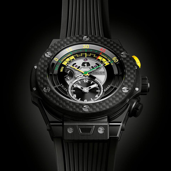 Hublot Official Watch of the FIFA World Cup, in ceramic and carbon fiber. 