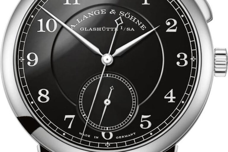 Pre-SIHH 2018: This special edition stainless steel A. Lange & Sohne 1815 Homage to Walter Lange watch with black enamel dial is a one-of-a-kind that will be auctioned next year for charity.
