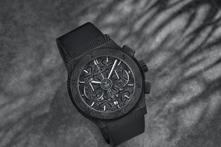 Hublot Classic Fusion Aerofusion Chronograph All Black Shepard Fairey watch.