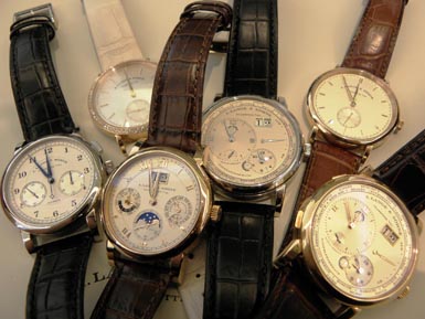 A. Lange & Sohne watches - a collector's dream. 