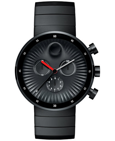 Movado Swiss Chronograph Edge watch is black PVD.
