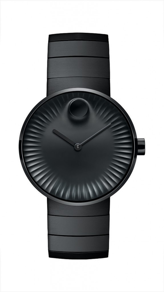 The Movado Edge features a highly polished 3D raised dot rising from the concave dial. 