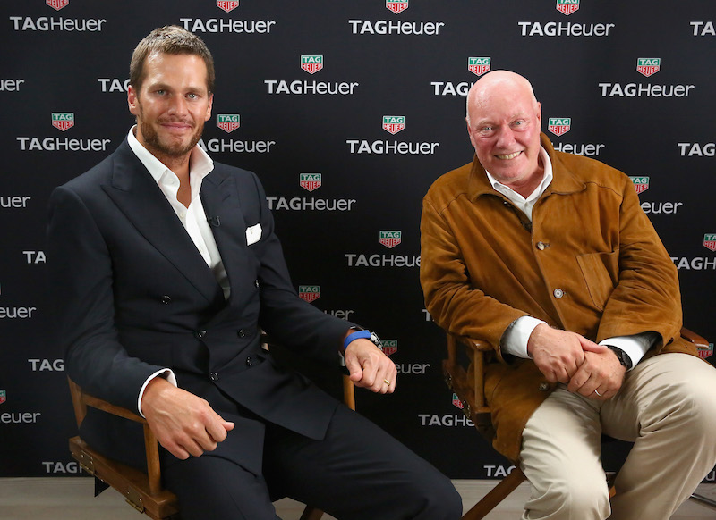 NEW YORK, NY - OCTOBER 13: Jean-Claude Biver (R) and Tom Brady attend the TAG Heuer announcement of Tom Brady as the new brand ambassador and launches the new Carrera - Heuer 01 on October 13, 2015 in New York City. (Photo by Astrid Stawiarz/Getty Images for TAG Heuer)