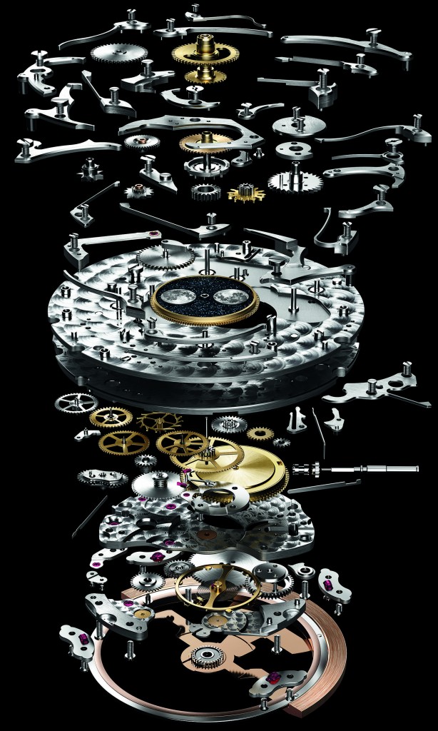 Exploded view of the new 5134 movement with 374 parts 