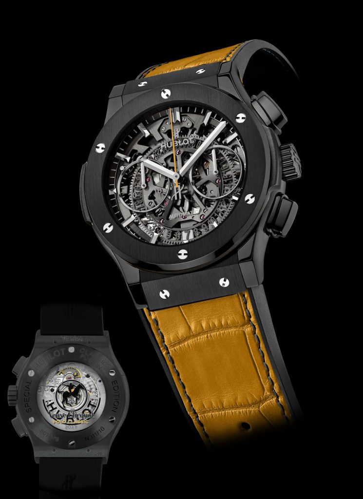 Just 10 pieces of the Hublot AeroFusion Chronograph Vueve Clicquot Classic Polot watch will be made. 