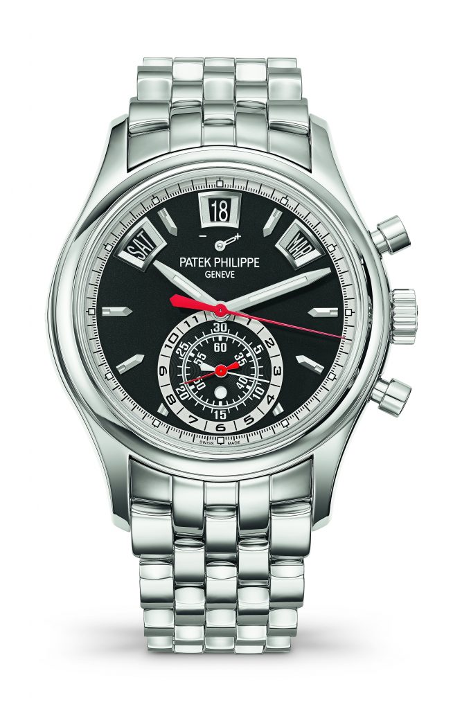 Patek Phiiippe Ref. 5960/1 is being offered in stainless steel with a black dial. 