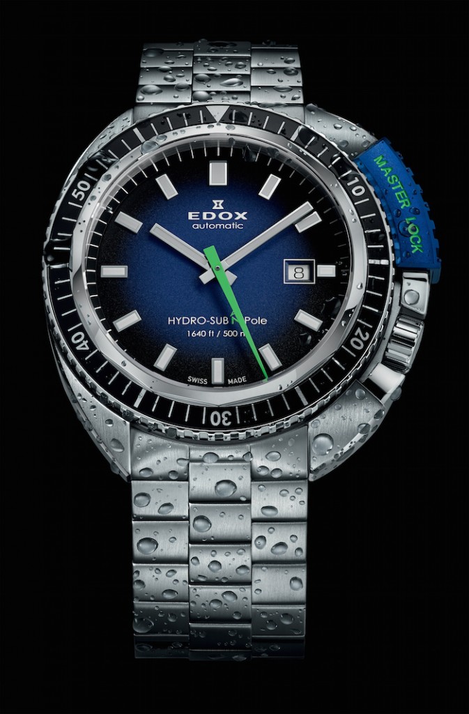 The Edox HydroSub Automatic Divers watch is water resistant up to 500meters. 