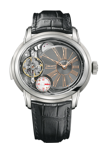 The titanium Audemars Piguet Millenary Minute Repeater is made in a limited edition of 8 pieces. 