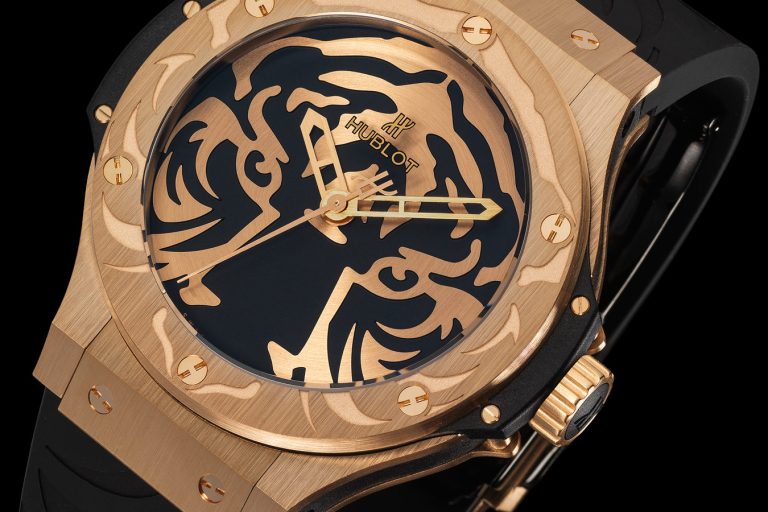BJWT_28 Hublot offers three watches in its first collection to benefit the Black Jaguar White Tiger Foundation.