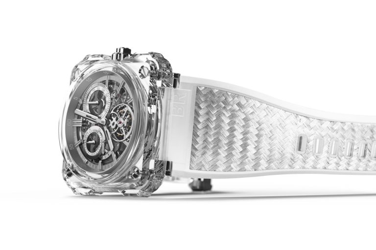 Bell & Ross BR-X1 Transparent sapphire chronograph tourbillon.