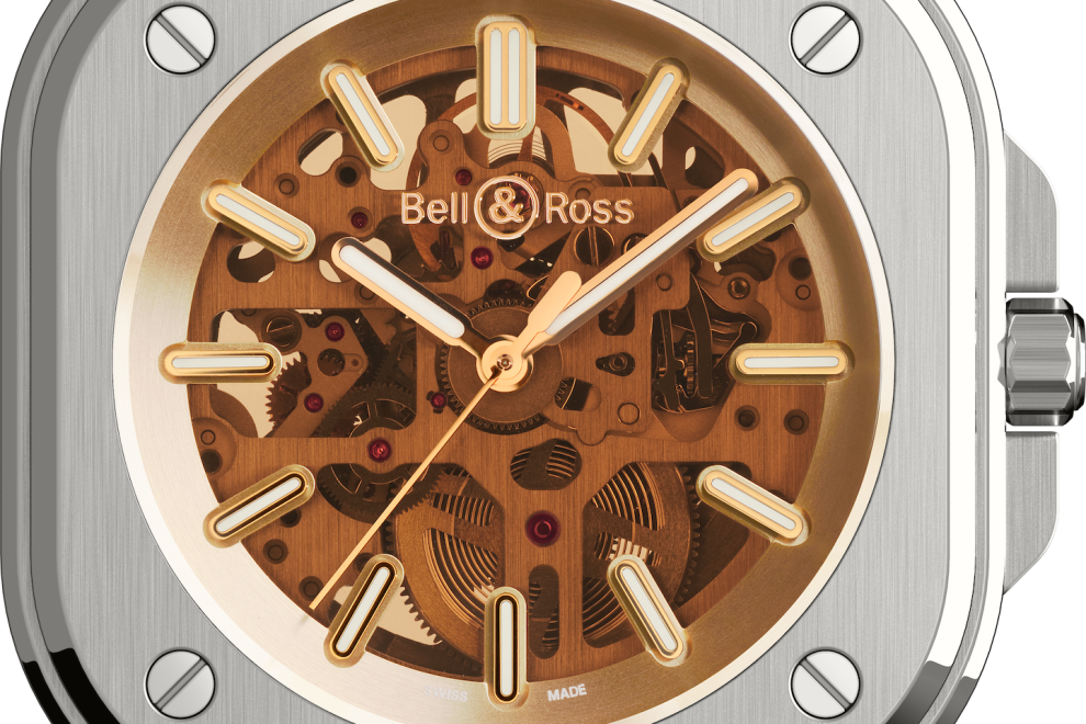 Bell & Ross BR 05 Skeleton Golden Watch