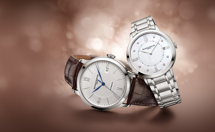 The new line offers 40mm men's pieces and 36.5mm women's watches. 