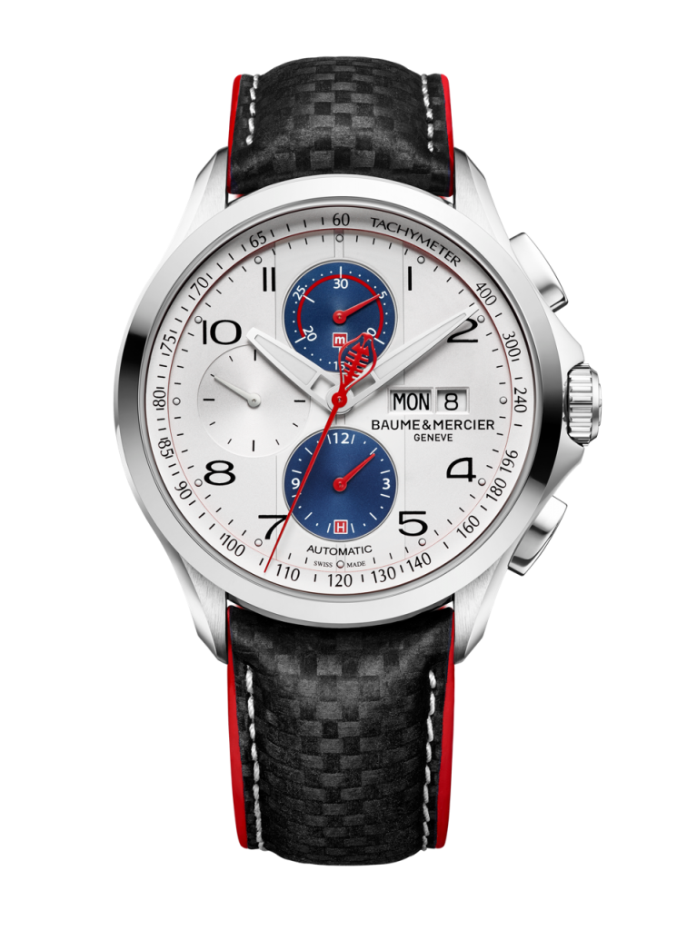 Each of the new Clifton Club Shelby Cobra Chronographs features Daytona Coupe colors, and the Shelby Cobra logo designed by Brock for the brand in the 1960's as the tip of the chronograph seconds hand. 
