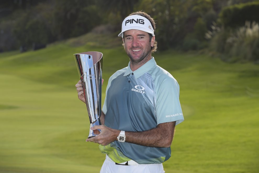 Genesis Open – Final Round PACIFIC PALISADES, CA - FEBRUARY 18: Bubba Watson poses with the trophy after winning the Genesis Open at Riviera Country Club on February 18, 2018 in Pacific Palisades, California. (Photo by Stan Badz/PGA TOUR)