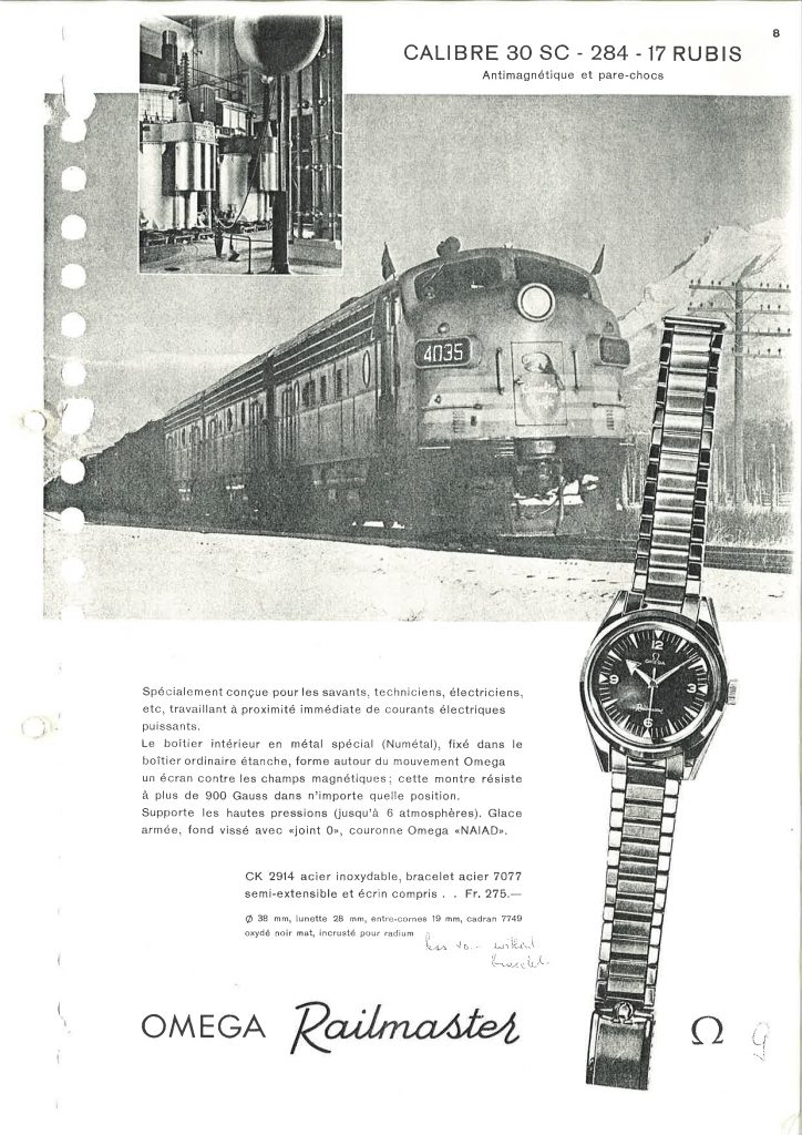 First introduced in 1957, the Omega Railmaster was known for its precision. 