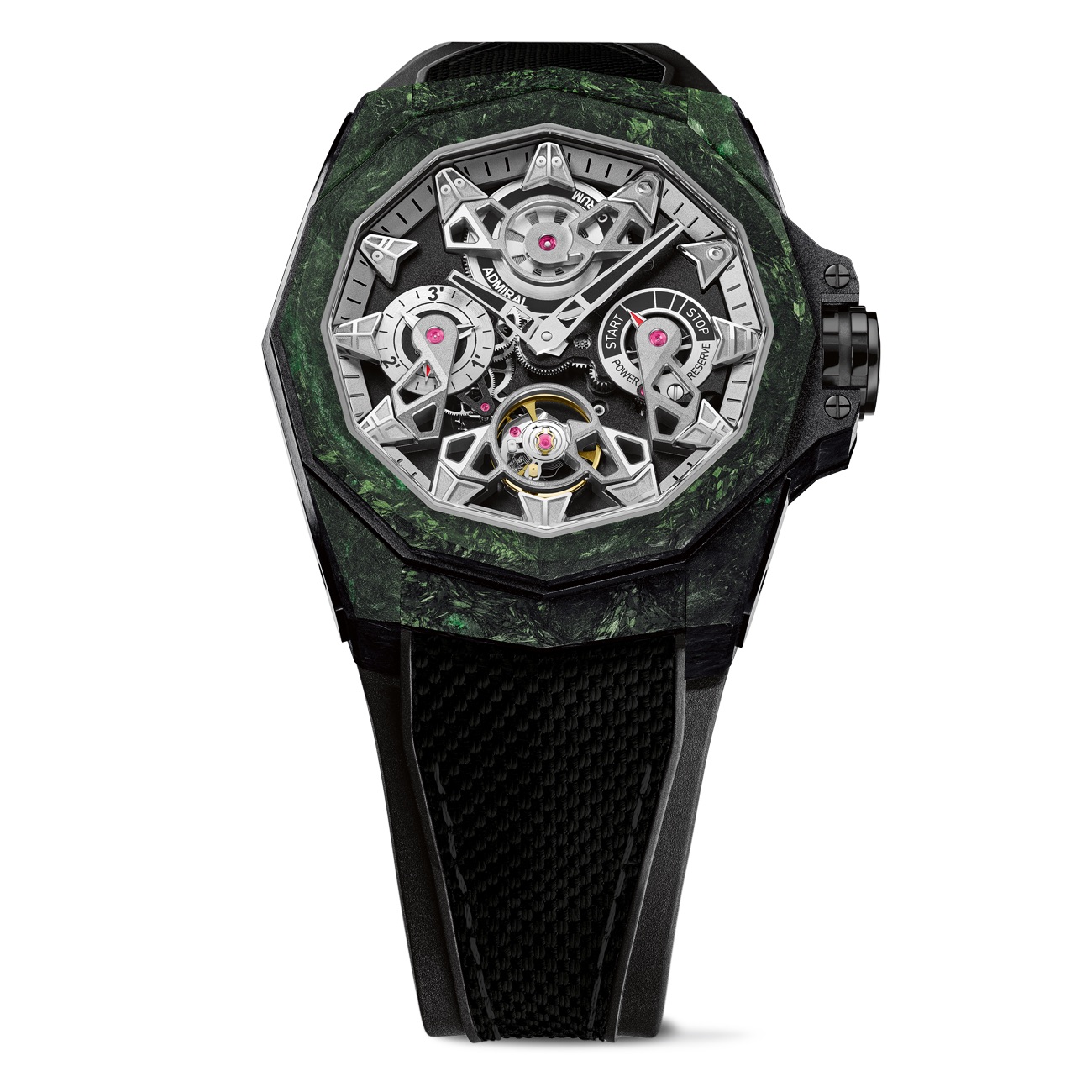 Corum Admiral 45 Openworked Carbon and Green watch.