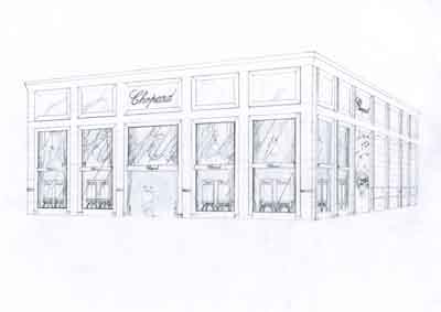 Renderings of the new Chopard Pavillion