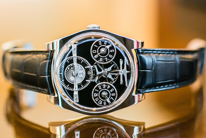 The Complication One houses a hand-wound movement with 283 parts