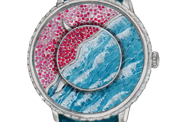 Fabergé Lady Libertine III Independent watch designer, Fiona Kruger, designed the dial of the new Faberge' Lady Libertine III Dalliance watch.