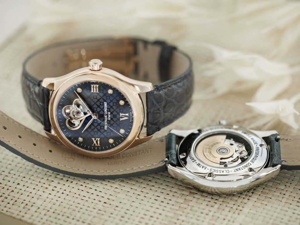 Frederique Constant Ladies Automatic Double Heart Beat watch is powered by the FC-310 caliber. 