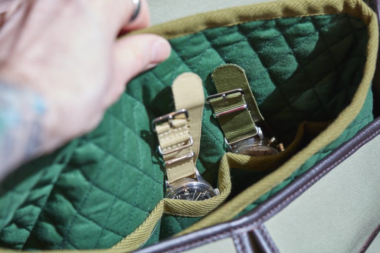 The Gas collection is about traveling with timepieces protected and showcased nicely when the roll comes out of the bag. Photo: Atom Moore.