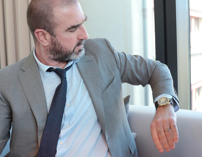 Eric Cantona wearing his Hautlence watch