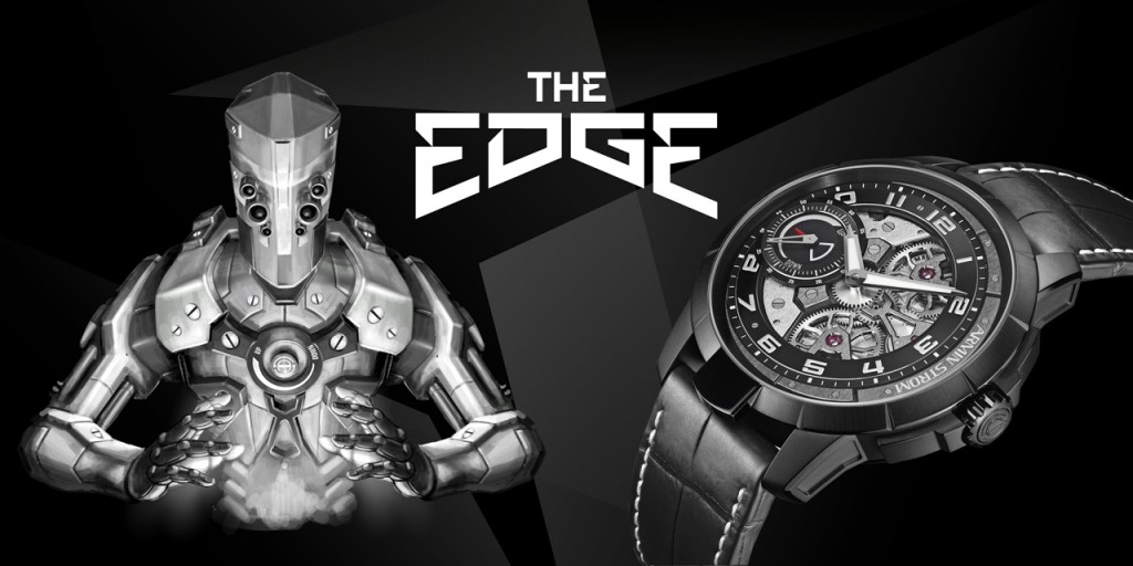 Armin Strom created a futuristic robot to convey the story of the edgy look of The Edge Double Barrel
