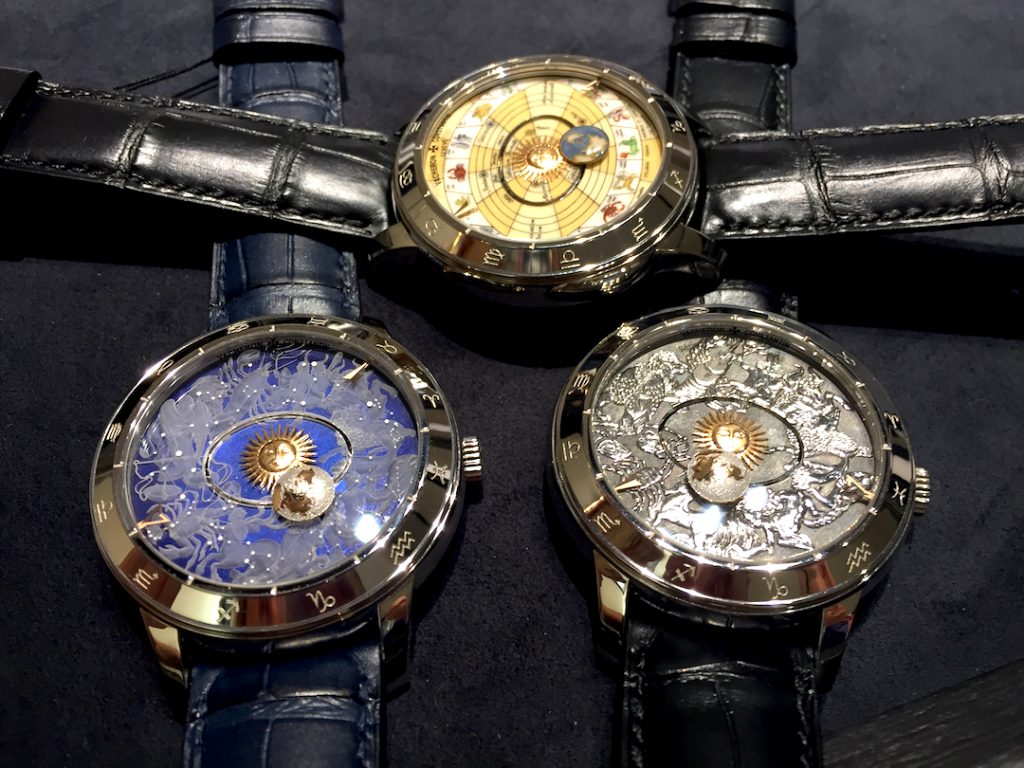 Vacheron Constantin Metiers d'Arts Copernicus Celestial Spheres 2460 RT watches as unveiled at SIHH 2017 (photo: R. Naas)