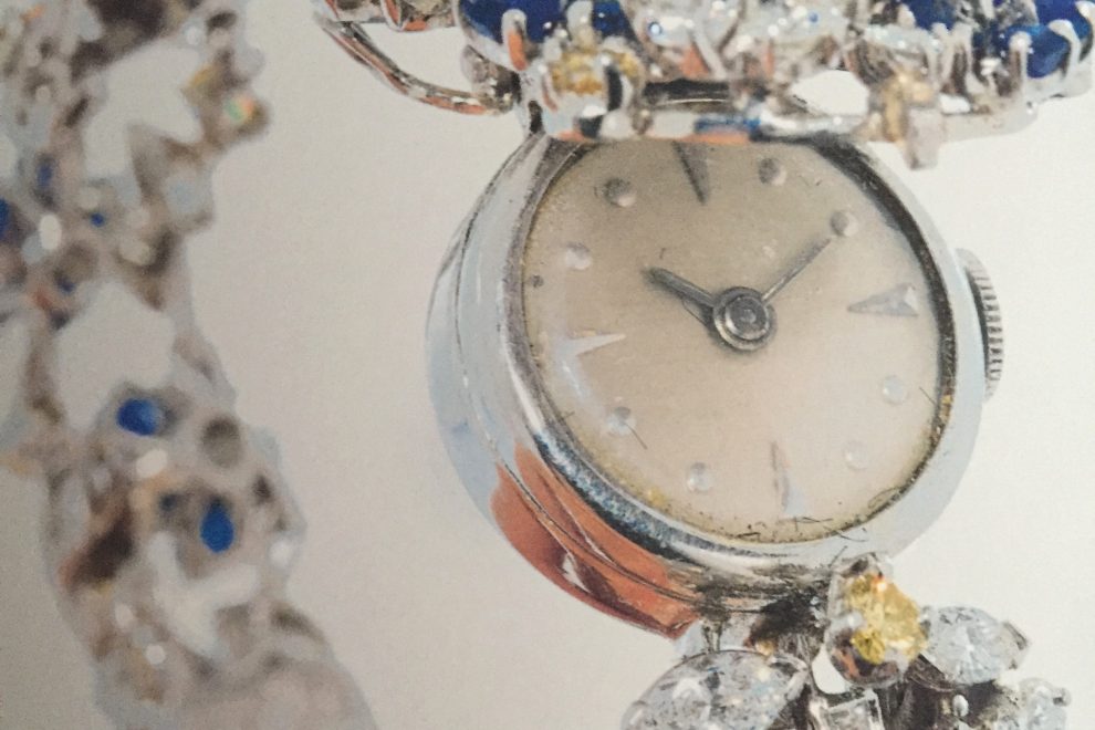 Diamond and gemstone secret watch made by Oscar Heyman. Diamond and gemstone secret watch made by Oscar Heyman.