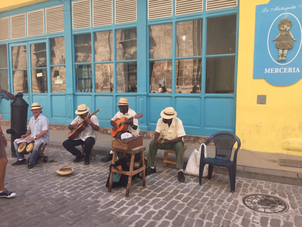 Around every corner in Old Havana, people are enjoying life, playing music, laughing. (Photo: R. Naas) 