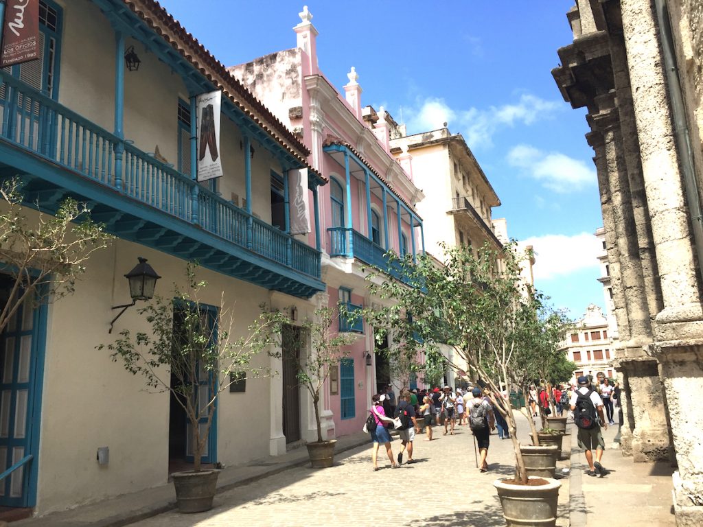 Old Havana streets are lined with people day and night and the colors ring true of Caribbean tropics. 
