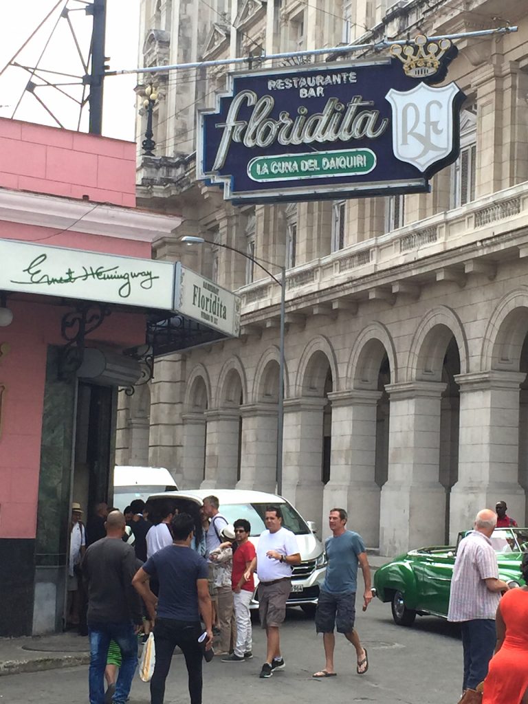 Floridita was one of Hemingway's haunts -- and the restaurant/bar keeps a bust of him in the corner of the bar where he typically sat. 