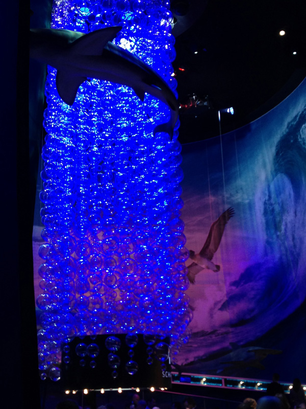 The IWC booth -designed to introduce the new Aquatimers -- had a surreal feeling to it. 