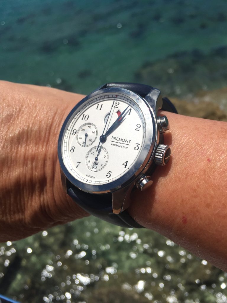 Bremont America's Cup Regatta watch on the Great Sound in Bermuda for the 35th America's Cup.