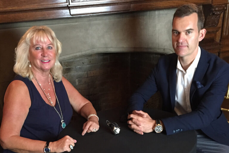 Roberta Naas, founder, ATimelyPerspective.com and Claude Greisler, Director, Armin Strom.