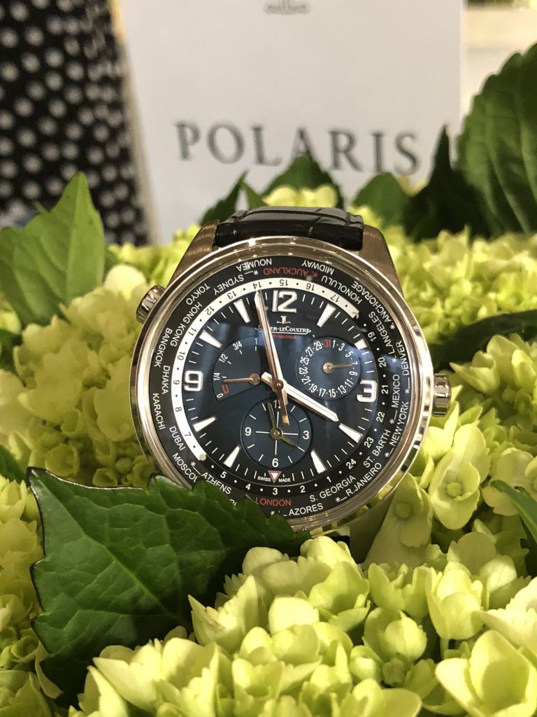 Jaeger-LeCoultre Polaris Geographic World Time watch offers geographic, world time functions. 