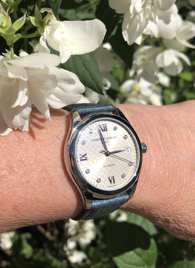 Hands on with one of the Frederique Constant Ladies Automatic Collection, launched last night in London with Gwyneth Paltrow.