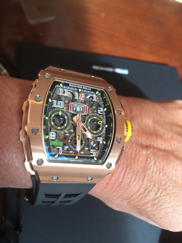Automotive inspirations mark the Richard Mille RM 11-03 line, including the use of high tech materials. 
