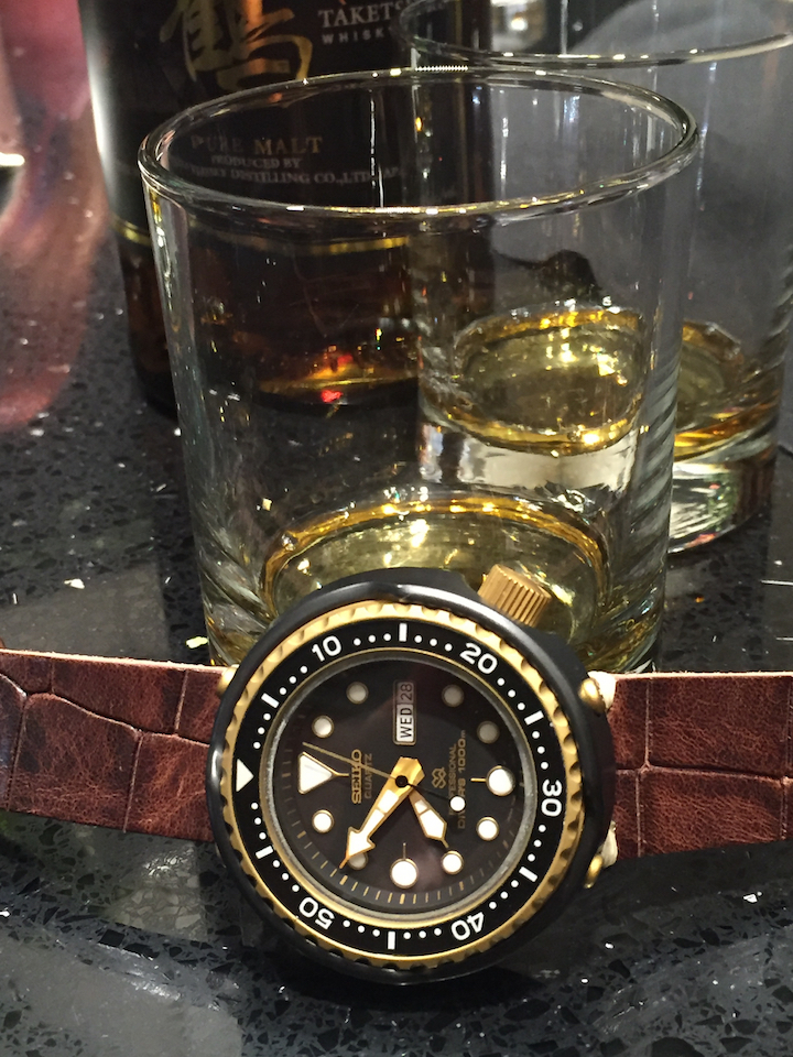 Seiko watches and Japanese Whiskey-- the perfect pair, at the Seiko Miami boutique opening. 