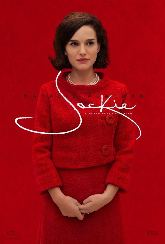 Poster of the new movie, Jackie, starring Natalie Portman.